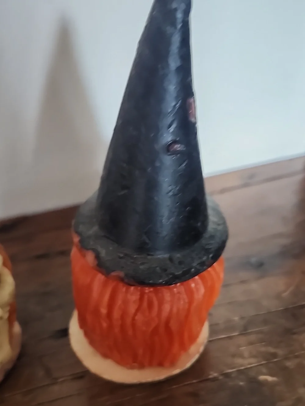 Vintage Gurley Halloween Witch Candles in Orange and Black